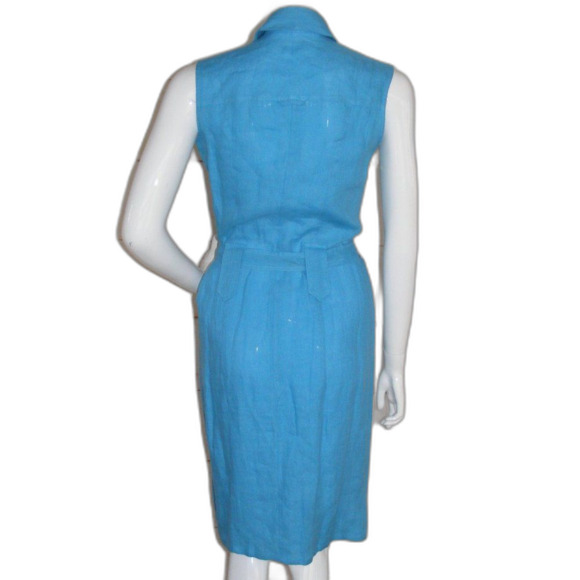 CASUAL CORNER Career Dress, 4, Blue, Sleeveless - Picture 4 of 8